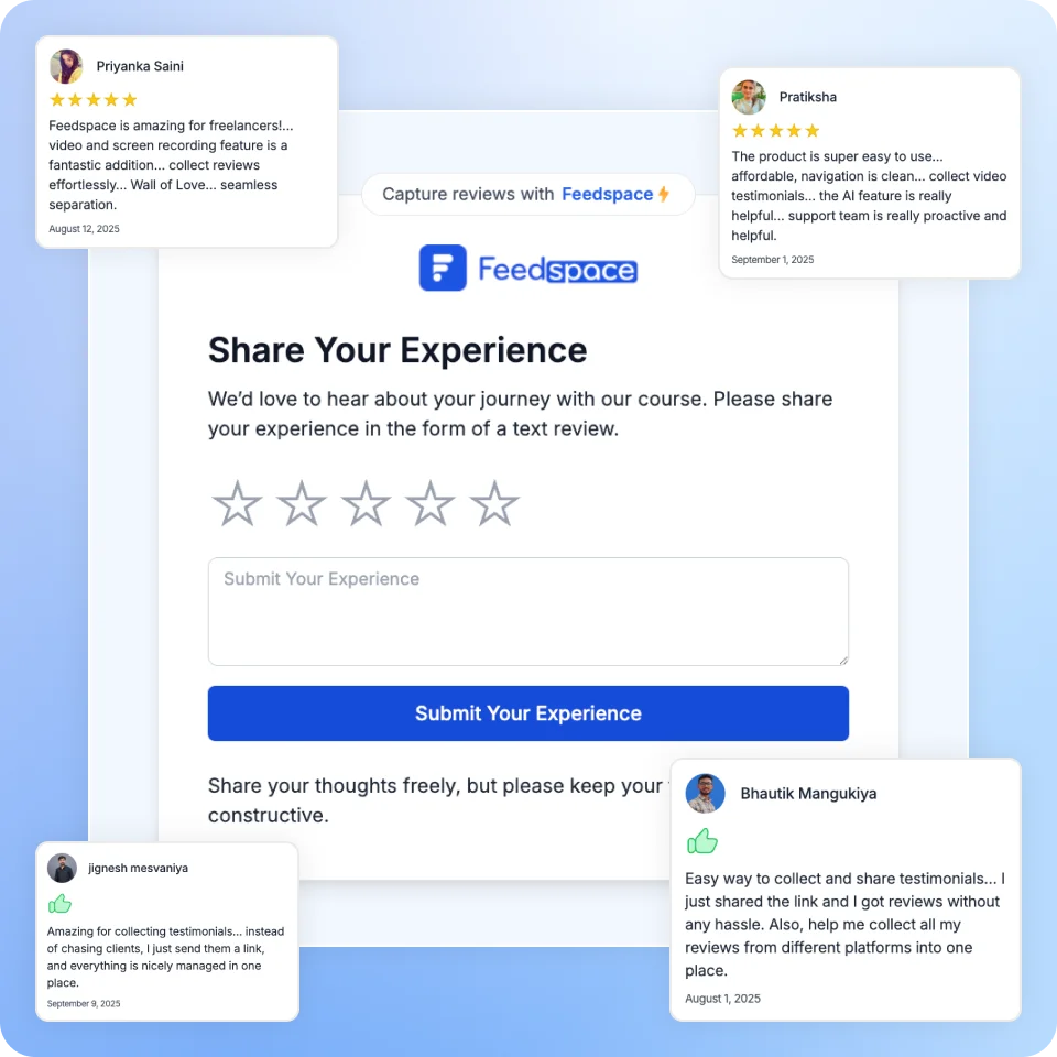 Benefits of text reviews with Feedspace