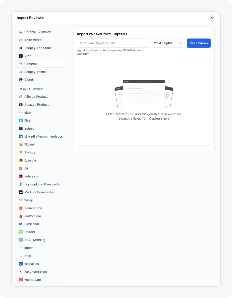 Add URL to get Reviews