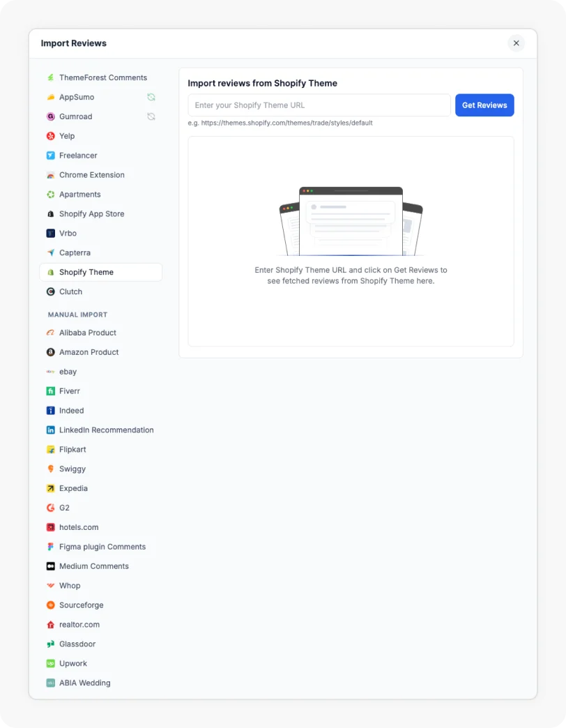 Go to the import section and select Shopify Theme