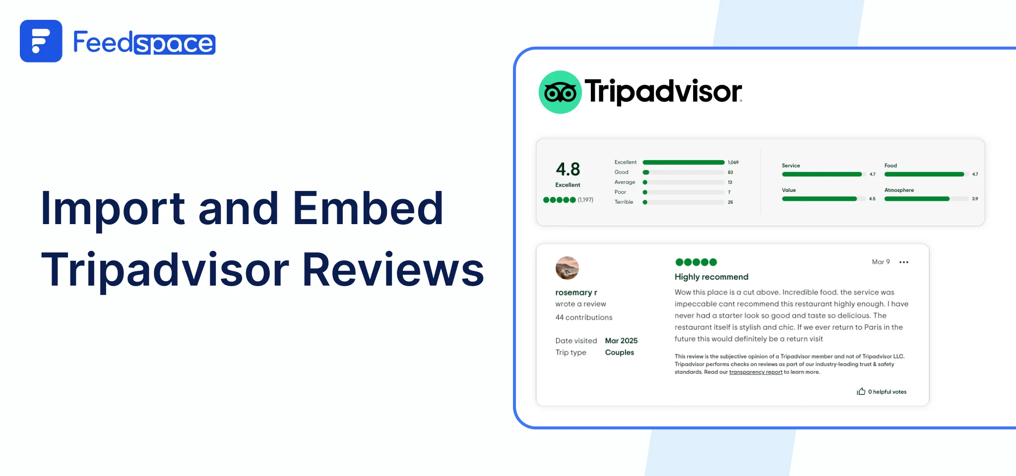 Import TripAdvisor Reviews with Feedspace