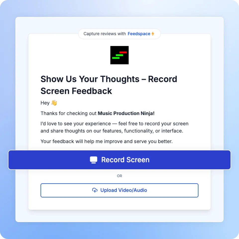 Record Your Screen with Feedspace