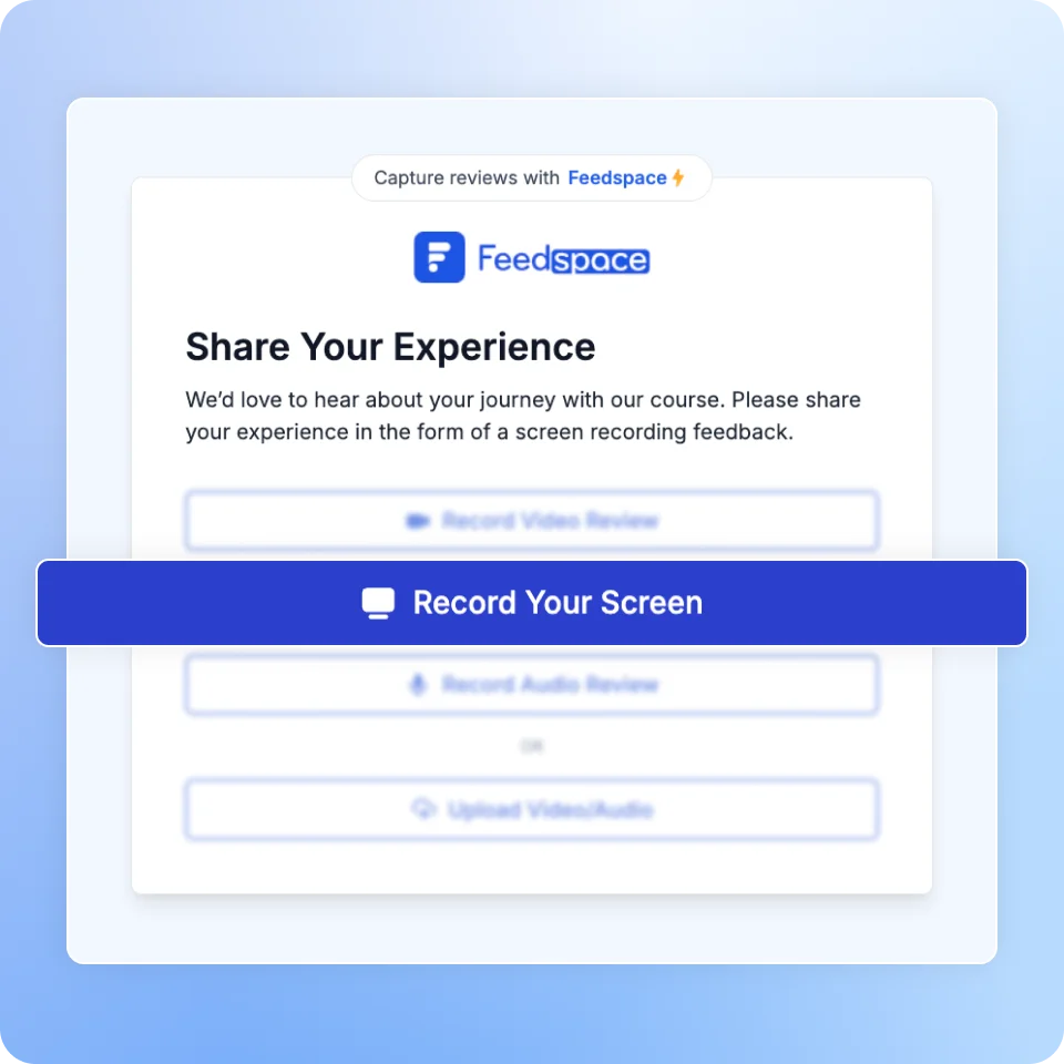 Record Your Screen with Feedspace