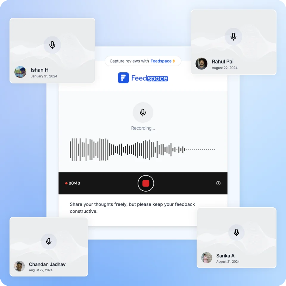 Collect Audio Testimonials With Feedspace