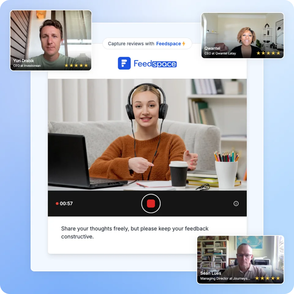 Showcase Video Testimonials with Feedspace