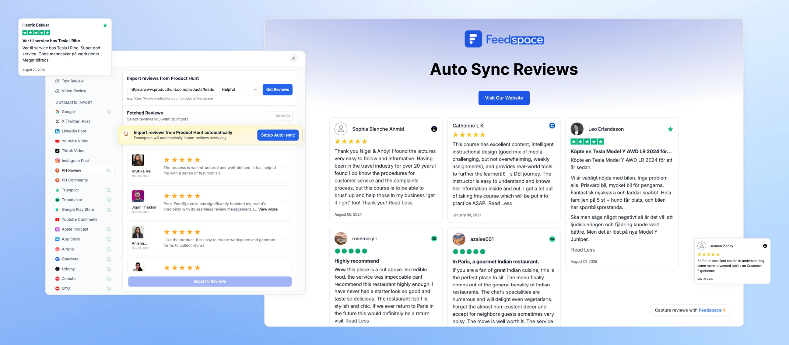 Feedspace Auto-Sync Feature