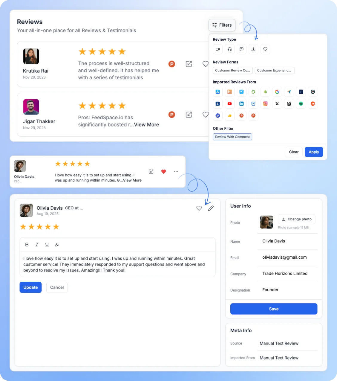 Manage All Your Reviews from One Place