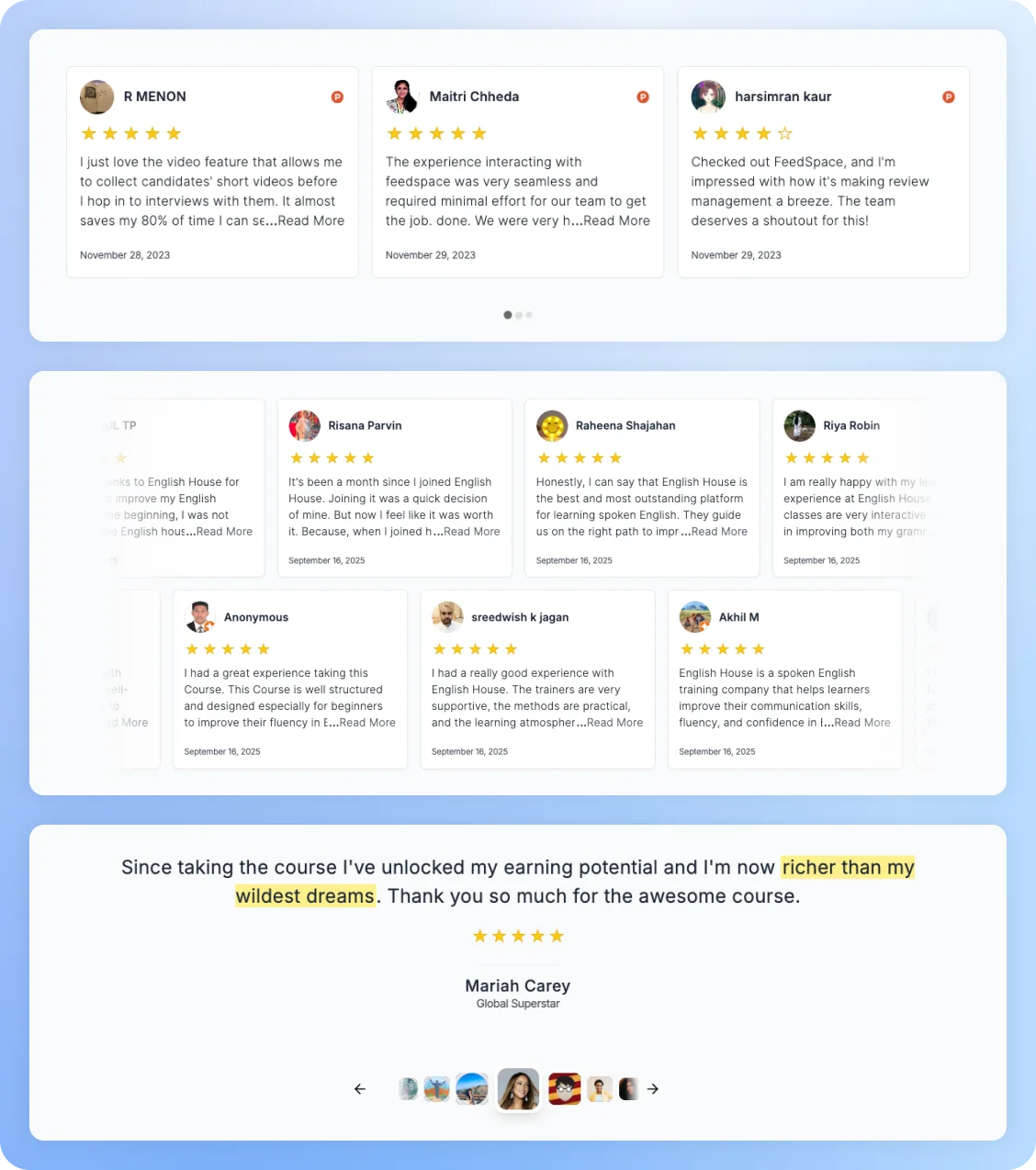Feedspace Widgets